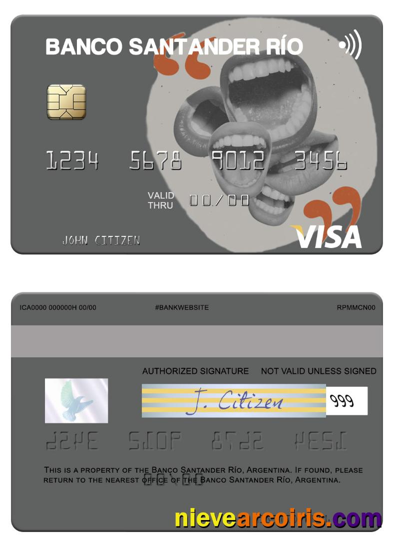 Argentina Banco Santander Río visa card